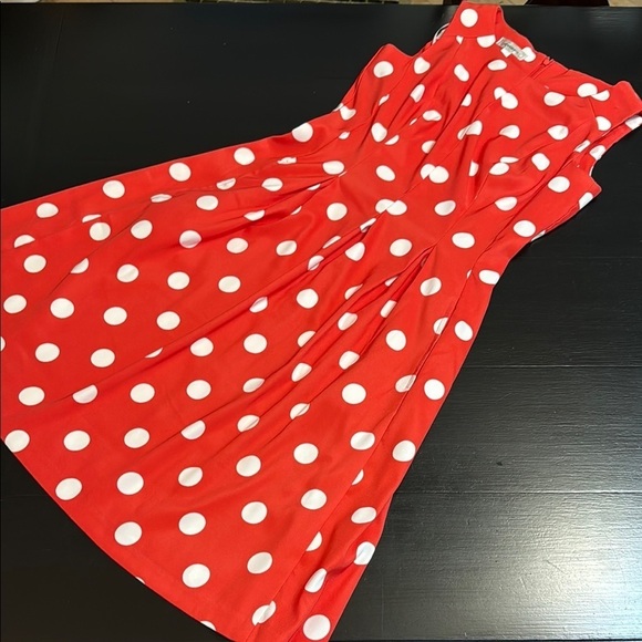 dressbarn Dresses & Skirts - Dressbarn Vibrant Red Dress with White polkadots perfect for a day at Disney